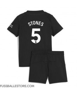 Günstige Manchester City John Stones #5 Auswärts Trikotsatzt Kinder 2025-26 Kurzarm (+ Kurze Hosen)